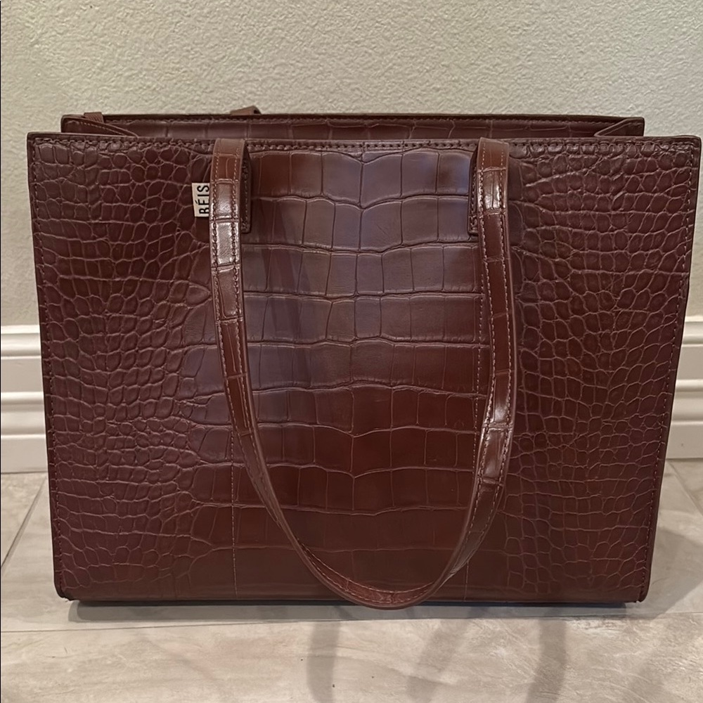 BEIS The Work Tote - Maple Croc - Used - Like New